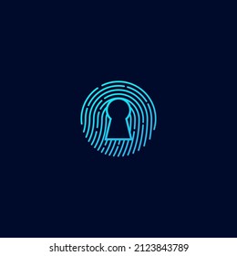 Illustration vector graphic of smartlock fingerprint icon