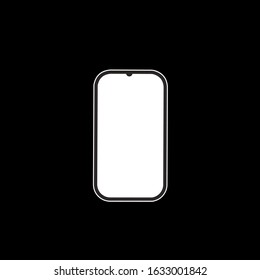 illustration vector graphic of smartphone icon with black background perfect to business online, internet and etc