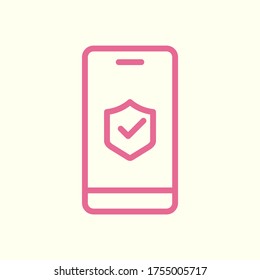 Illustration vector graphic of smartphone privacy icon