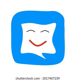 Illustration vector graphic of Smile Chat Logo suitable for Chat Logo Apps