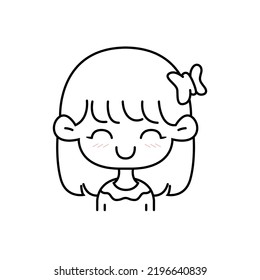 Illustration vector graphic of smile children.Good for book cover , website , mascot , logo etc.