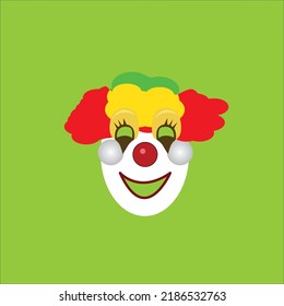 illustration vector graphic of smile clown mask.