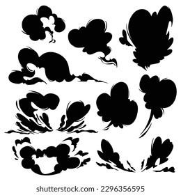 illustration vector graphic of smoke, perfect for animation design, illustration, carton, anime, art, logo design, tactical design, etc.