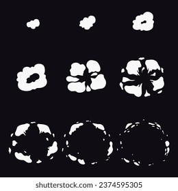 illustration vector graphic of smoke, perfect for animation design, illustration, carton, anime, art, logo design, tactical design, etc.