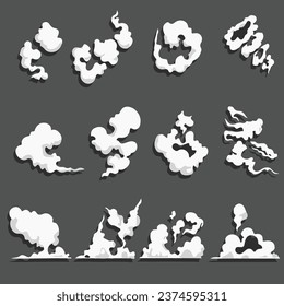 illustration vector graphic of smoke, perfect for animation design, illustration, carton, anime, art, logo design, tactical design, etc.