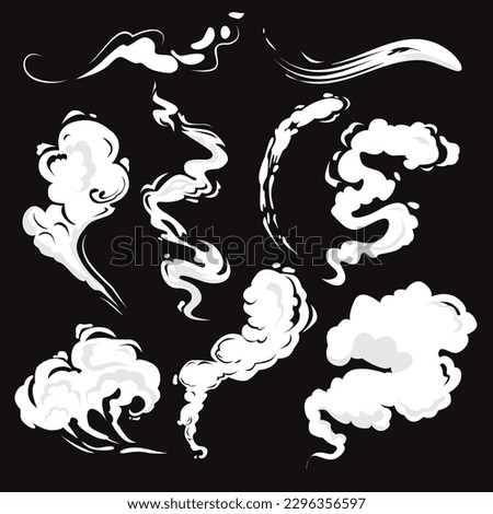 illustration vector graphic of smoke, perfect for animation design, illustration, carton, anime, art, logo design, tactical design, etc.