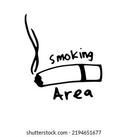 illustration vector of graphic smoking area cartoon