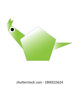 Ilustración vectorial gráfico del vector de origami caracol para la presentación de los resultados del origami.