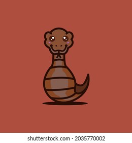 Illustration vector graphic of snake doodle art logo.fit for logo design template,icon,brand identity,element,doodle art,etc.