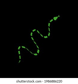 illustration vector graphic of snake game logo