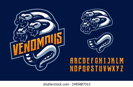 illustration vector graphic of Snake mascot logo perfect for sport and e-sport team