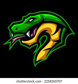 ilustración vectorial gráfico de la mascota Serpent de serpiente logotipo perfecto para el deporte