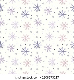 illustration vector graphic of snowflake seamless pattern