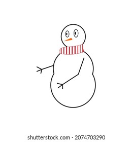 illustration vector graphic of Snowman