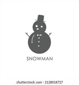 Ilustración vectorial de un icono de Snowman, Perfect for Logo, etc.