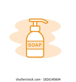 Ilustración Vector gráfico del icono del jabón. Adecuado para limpieza, lavado, higiene, salud, etc.