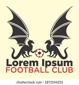 illustration vector graphic of soccer emblem fit for logo football team