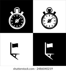 Illustration vector graphic of soccer icon, black and white