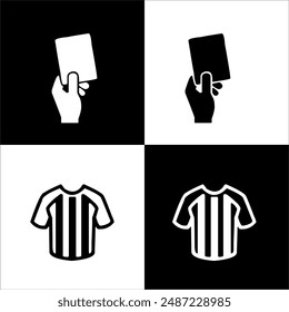 Illustration vector graphic of soccer icon, black and white