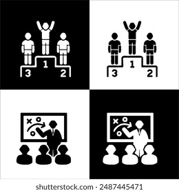 Ilustración Vector gráfico de icono de fútbol, blanco y negro