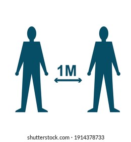illustration vector graphic of social distancing symbol