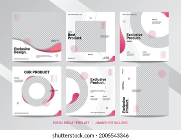 Illustration vector graphic of Social Media Template is a pack of minimalist style  with the purpose to promote your brand to increase more followers.