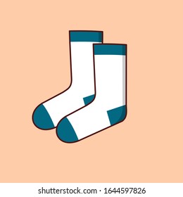 ilustración vectorial gráfico de calcetines azul y blanco
