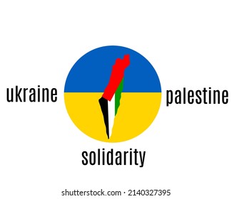 Illustration vector graphic of solidarity ukraine and palestine suitable for banner,campaign,poster.