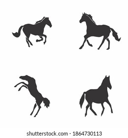 illustration vector graphic of some form of horse fit for logo