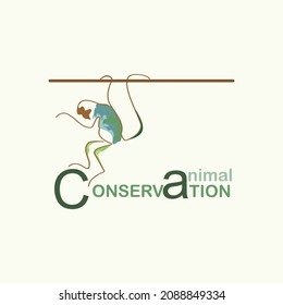 illustration vector graphic of some form of monkey icon fit for logo