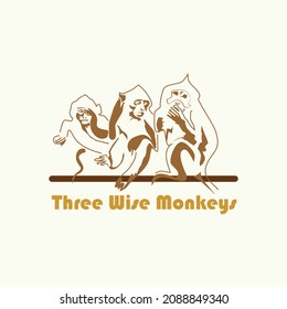 illustration vector graphic of some form of monkey icon fit for logo