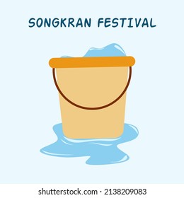 Illustration vector graphic of Songkran festival 