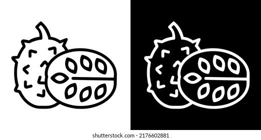 Illustration Vector Graphic of soursop fruit, fruit icon
