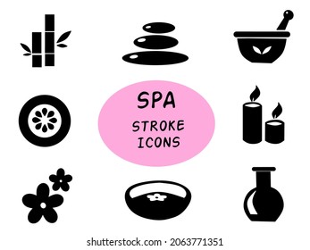 ilustración vectorial gráfico de los iconos de la infarto de spa perfecto para icono spa, clínica de belleza