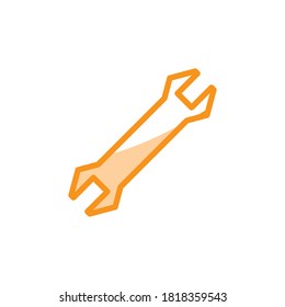 Illustration Vector graphic of spanner wrench icon. Fit for workshop, engineering, setting, technical maintenance, service, repair etc.