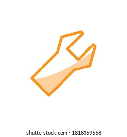 Ilustración Vector gráfico del icono de llave inglesa. Apto para taller, ingeniería, ajuste, mantenimiento técnico, servicio, reparación, etc.