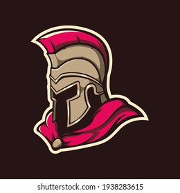 illustration vector graphic of spartan. Perfect for gaming logos, twitches, t-shirt designs, sports logos etc.