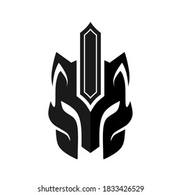 illustration vector graphic of spartan wolf logo or icon