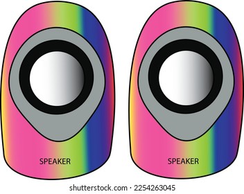 gráfico vectorial de ilustración de altavoz con fondo blanco