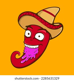 
Illustration vector graphic of SPICY MEXICAN CHILI suitable for logo product also for design merchandise