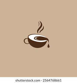 illustration vector graphic of a spilled cup of coffee