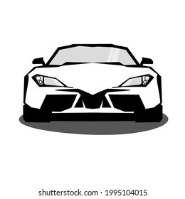 Illustration vector graphic of sports car mascot design