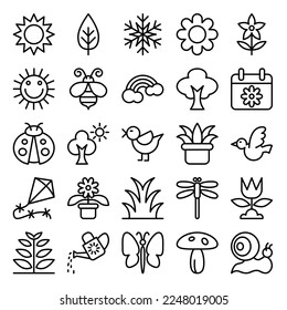 Icono de Ilustración Gráfico vectorial de la temporada de primavera
