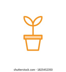 Illustration Vektorgrafik des Sprossensymbols. Geeignet für Wachstum, Pflanzen, Gartenbau etc.