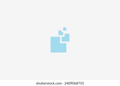 Gráfico vectorial de ilustración de digital cuadrado. Bueno para el logotipo