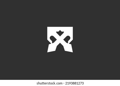 Illustration vector graphic of square skull head. Good for symbol or logo
