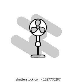 Illustration Vector graphic of stand fan icon