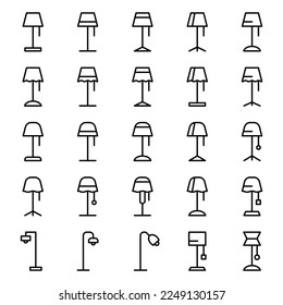 Ilustración Gráfico vectorial del icono de la lámpara permanente