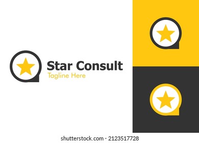 Gráfico vectorial de ilustración del logotipo de Star Consult. Perfecto para la compañía tecnológica