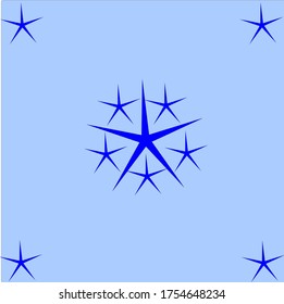 gráfico vectorial de ilustración de diseño estrella con fondo azul